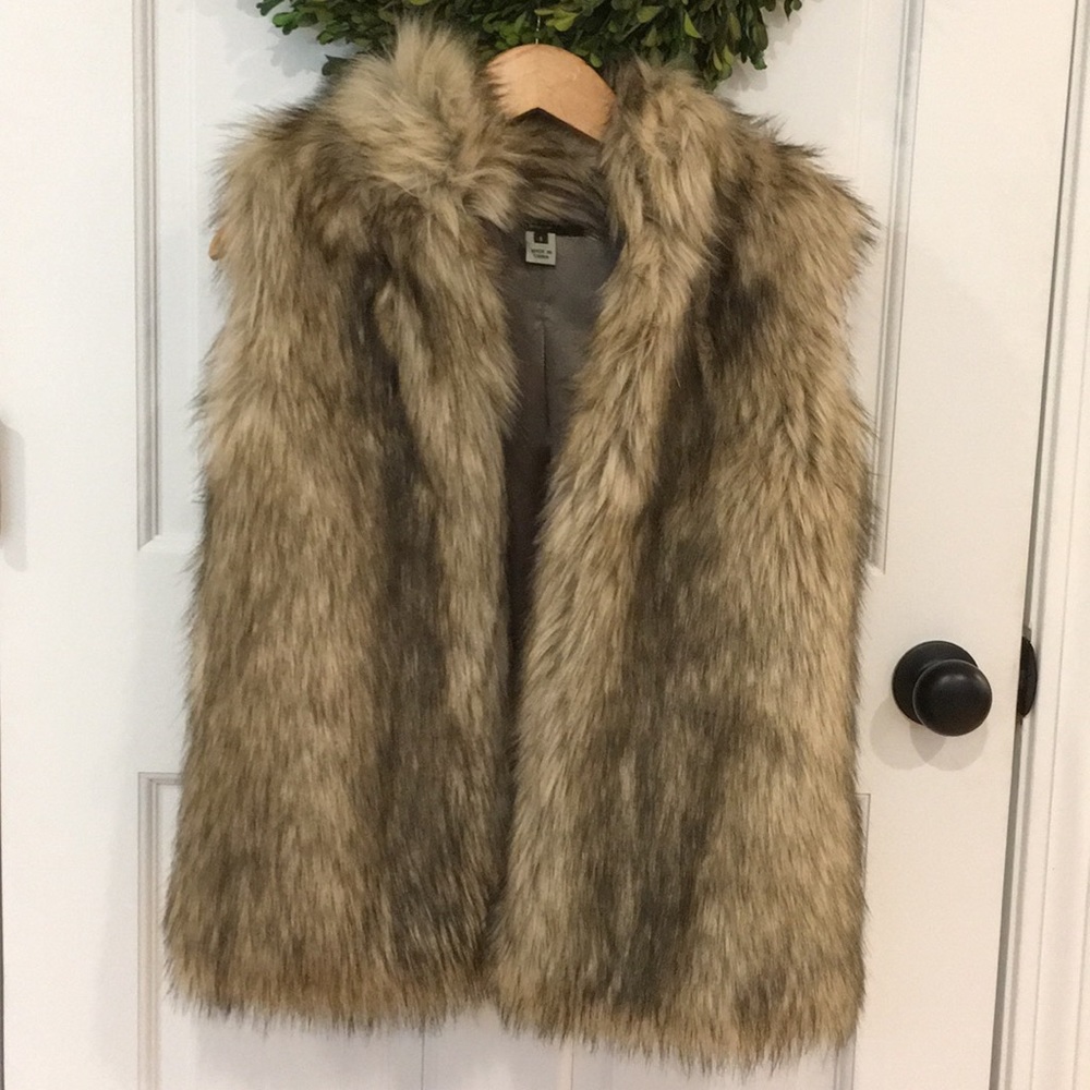 Eddie Bauer Faux Fur Vest
